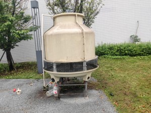 四川成都冷却塔维修—川大冷却塔清洗施工现场
