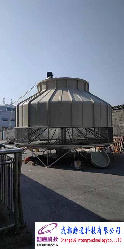 贵州十九度铝业科技有限公司圆形500T冷却塔安装现场